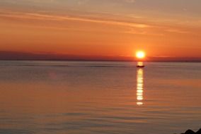 romantic sunset, denmark