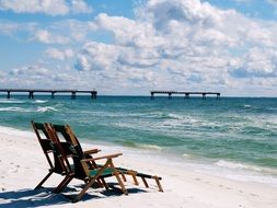 Chairs on beach