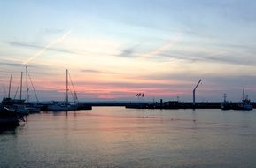 panorama of the northern harbor in Helsingborg