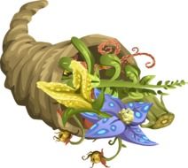 horn of plenty drawing