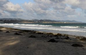 Landscape of martinique beach