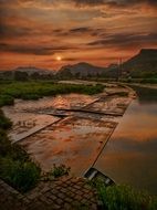 charmingly beautiful japan sunset
