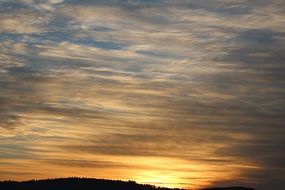 sunset sky evening dusk sun magnificent view