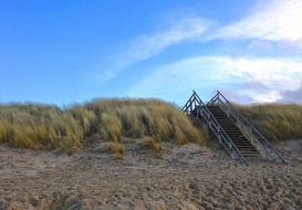 staircase across the dunes to the north sea