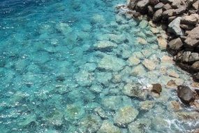 lazur rocks in the ocean