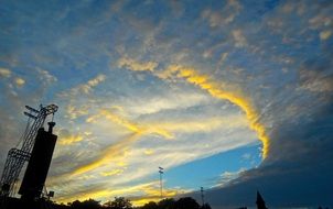 sunset and clouds over east stockholm