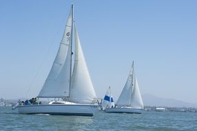 Sailboats in water