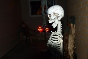 white skeleton for halloween