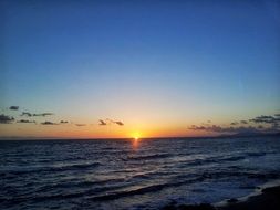 sunset over the ionian sea