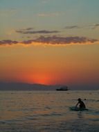 Rest on the water at sunset
