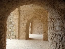 tunnels in a medieval castle