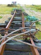 the destroyed railway track