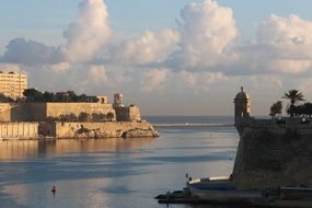 panorama of the coast of Valletta