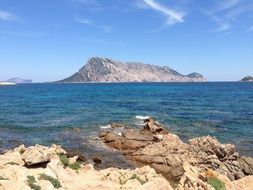 rocky coast on the island of Sardinia, Italy