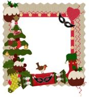 clipart of photo frame for christmas