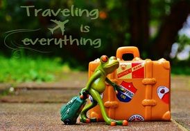 frog travel farewell
