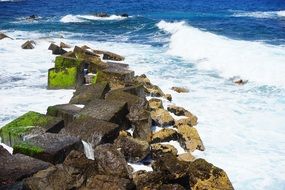 breakwater in the ocean