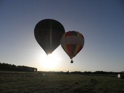 hot air sunset