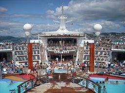 swimming pool on the cruise ship