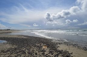 Empty beach near the sea