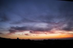 Landscape of Cloudy evening sky