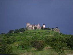 medieval castle on the hill