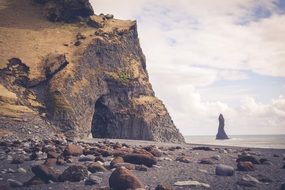 cave on a ocean beach