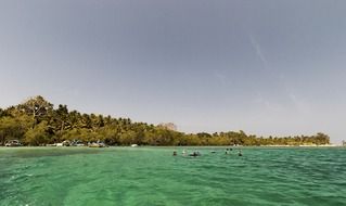 view from the water of havelock island of a andaman islands