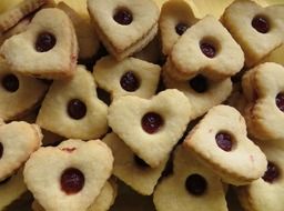 christmas heart-shaped cookies