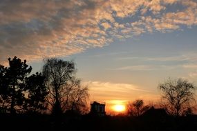 atmosphere of a evening sky