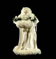 Statue of Santa Claus on a black background