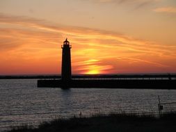 nice lighthouse sunset