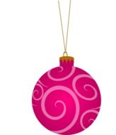 pink ball for christmas tree