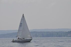 white sailing boat on Lake Constance