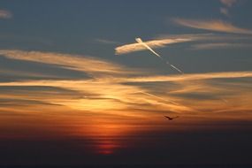 beautiful bright evening sky