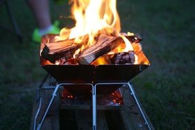 camping bonfire