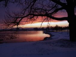 tranquil evening by the lake