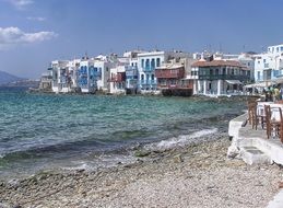 pebble beach on Mykonos island