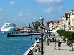 Cruise ship in Venice in Italy