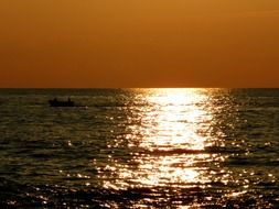 dramatic ocean infinity sunset view