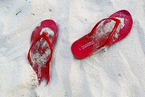 Flip-flops on sand
