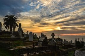 Cemetery near the ocean