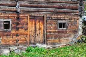 old hut made of wood