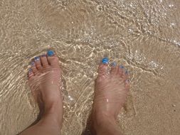 Feet in the water