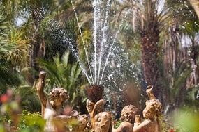 fountain with figures of angels