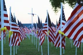 memorial flag, america