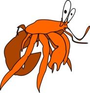 graphic image of ocean crab at white background