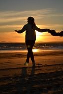 Backlight on the beach