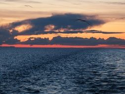 beautiful lake ladoga at sunset in Russia