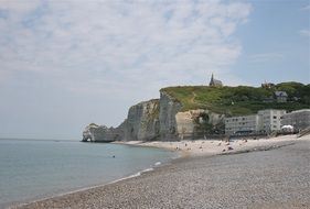 panoramic view of the rocky coast of france